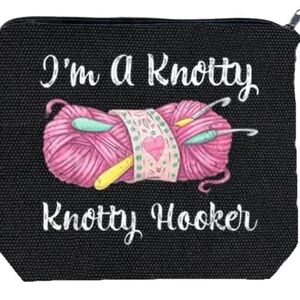 Black Crochet Themed Pouch